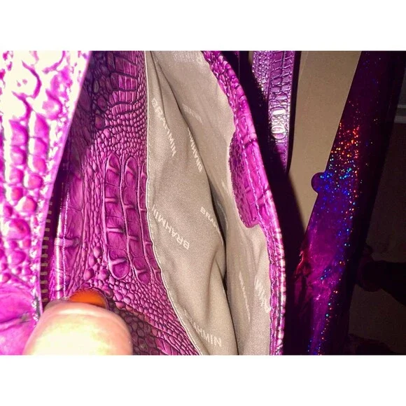 Brahmin Katie Hyacinth 🪻 Melbourne 🧜‍♀️Leather Crossbody NWT - Picture 6 of 7